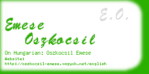 emese oszkocsil business card